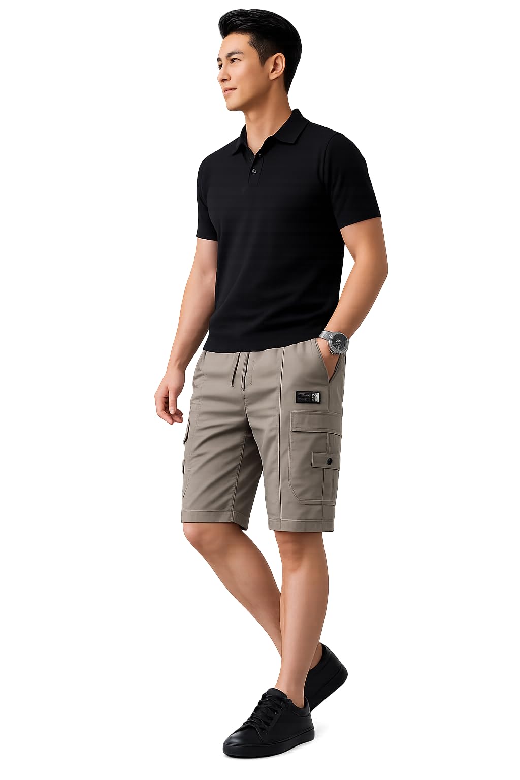 Men Regular Fit Cargo Shorts | Breathable Cotton Casual Shorts | Lightweight Outdoor & Vacation Wear Shorts-picture-13