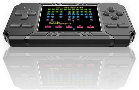 Grigioy500 Games Playable Micro-type GameBOX Portable Game Console Compatible Console Retro Games 500 Types Built-in Black