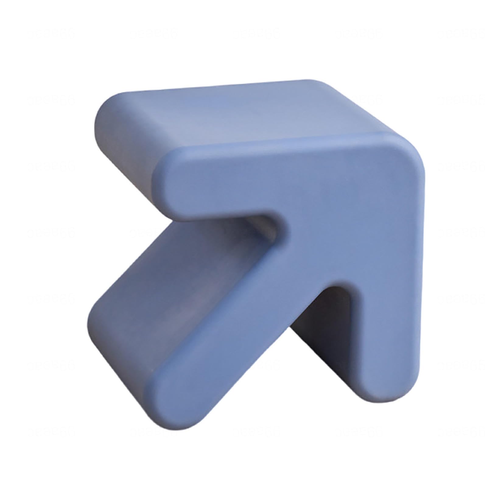 Tabouret de Pied S Bleu 41x42x34cm | Pouf Repose-Pieds et Petite Table d'Appoint Salon