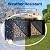 BDL 8ft Log Rack Cover Waterproof Firewood Cover Heavy Duty 600D Oxford Outdoor Firewood Storage Cover with Openable Front Flap?Black, 96" L x 24" W x 42" H?