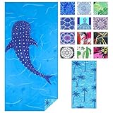 軽量の薄い ビーチタオル マイクロファイバーの大型 超大サンドフリータオルクイックドライタオル旅行キャンププールスイムビーチアクセサリー休暇必需品ギフト