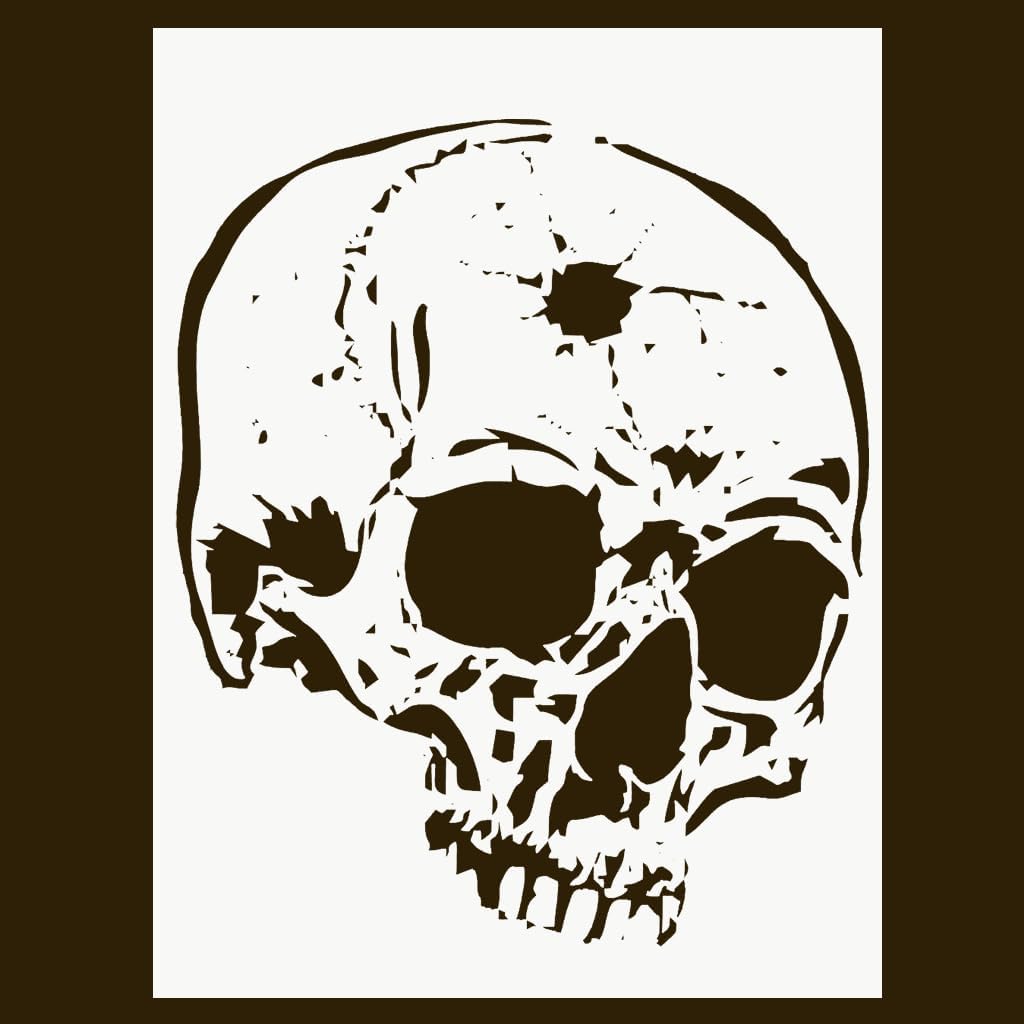 Skull Stencil, Skull Airbrush Stencils, Skull Stencils