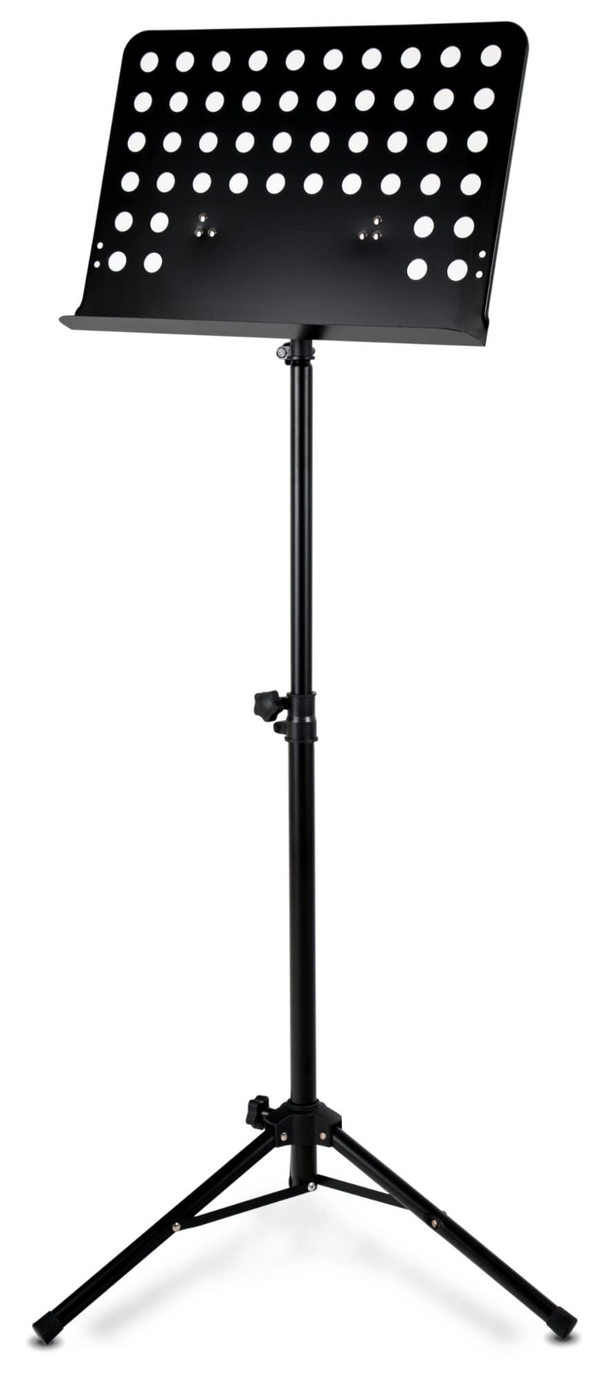Classic Cantabile Metall Orchesterpult Schwarz (Lochpult Notenständer, Höhe 58 bis 100 cm einstellbar, Maße der Ablage: 50,0 x 34,8 x 4,5 cm)