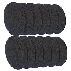 6.7inch Charcoal Filters for Compost Bucket, 12 Pack Kitchen Compost Bin Filters, 0.2 Inch Thick Compost bin Charcoal Filter Replacement, Round Activated Carbon Premium Filters Control The Smell
