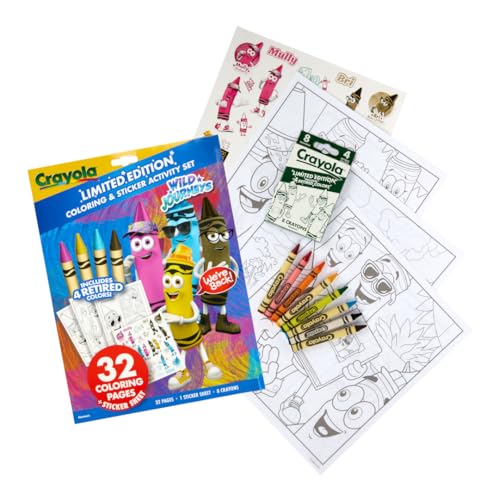 Crayola Retired Colors Coloring & Activity Set, Retired Crayons & Stickers, 32 Pgs, Gift for Kids Ages 3+ - image 2