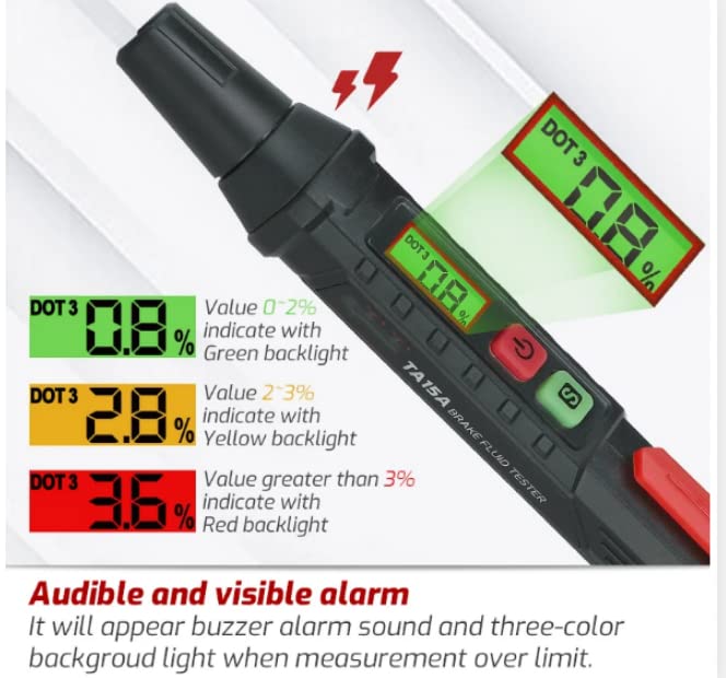 TA15A PenBrake OilTester for DOT 3 DOT4 DOT5.1Brake FluidTester