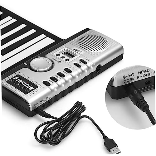 Vaguelly 1ピーシー鍵シリコン折りたたみ式電子ピアノ スピーカー付き 持ち