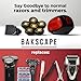 Bakscape Men's Back Shaver Starter Kit 2.0, Electric Body & Back Shaver for Men with Friction Fit Handle & Titanium-Coated Shave Head- Includes 2 Shave heads, Handle, Shave Soap & After Balm