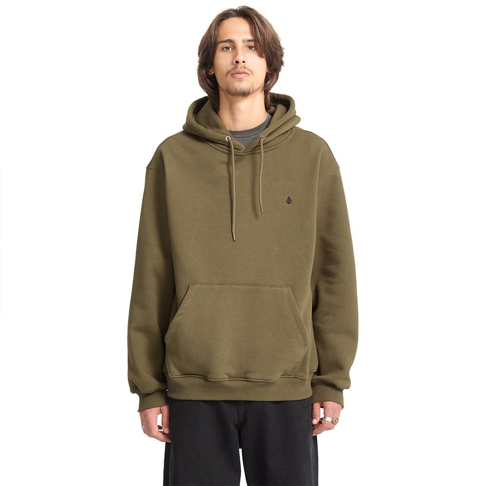 Volcom Single Stone Pullover Hoodie - Sage Leaf - Mens M - Cotton
