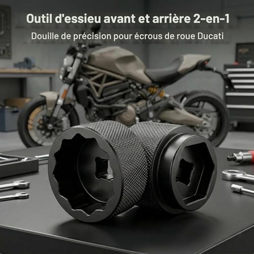 YZYUN Douille pour écrou ducati roue arriere | Compatible avec Multistrada 950 / V4 / 1200 Enduro / 1260 Enduro, Monster 821, Panigale 899/959, Desert X (30mm/36mm) – vue 8