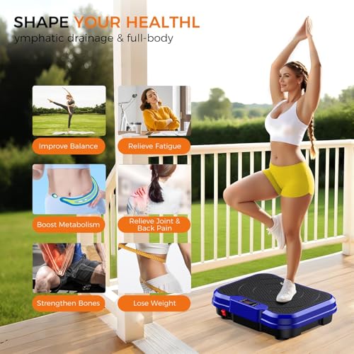 NXSCI Vibration Plate Exercise Machine,Vibrating Platform for Lymphatic Drainage with 250 Speeds,500 lbs Weight Capacity,Vibrated Plates for Weight Loss,Full Body Workout Equipment for Fitness at Home - Image 4