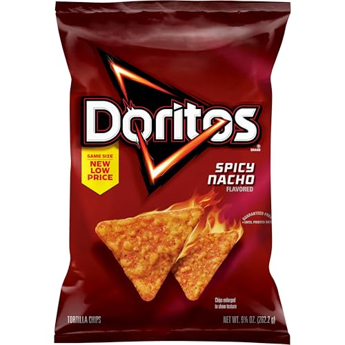 Doritos Tortilla Chips Spicy Nacho, 9.25 Oz