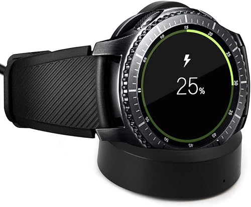 Miniatura 4 de Kissmart para Gear S3 Charger, base de carga de repuesto para Samsung Gear S3 Frontier, reloj inteligente clásico (paquete de 2)