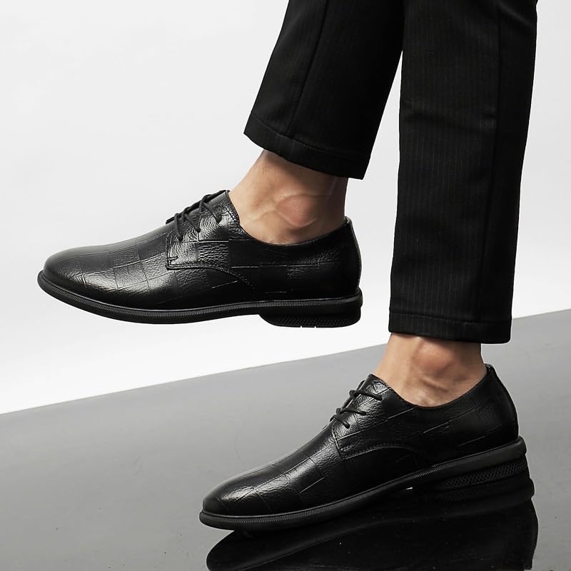 Dress Formal Shoes for Men Lace Up Prom Wedding Non Slip Rubber Sole Low Top Shoe Wingtip Patent Leather2