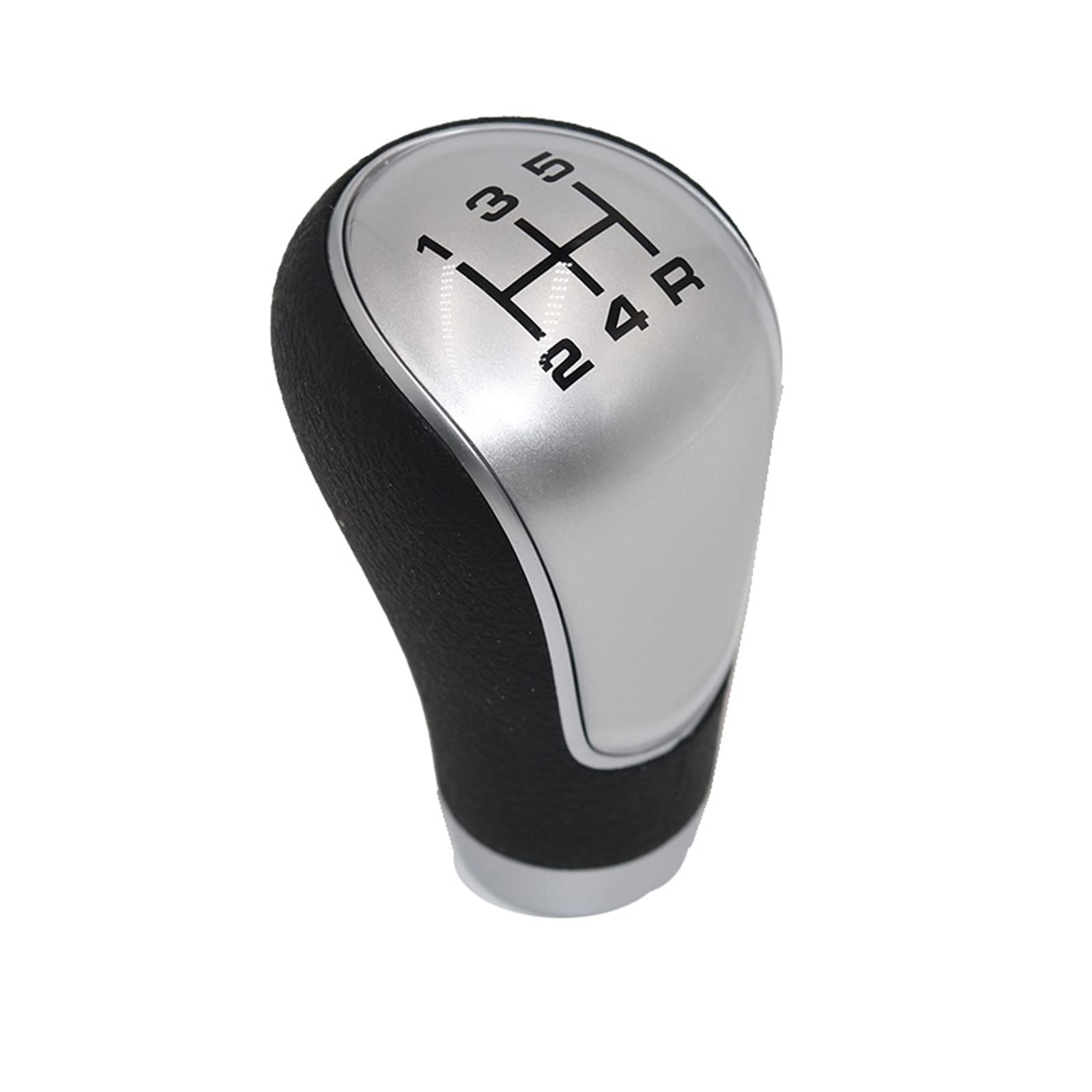 Wphlyz 5 Speed Sliver Head Change Lever Knob For Hyundai For Ix35 For Elantra For Tucson For Matrix Car Shift Gear Knob Lever Gaitor Boot Cover Manual Transmission(5 Speed Sliver)