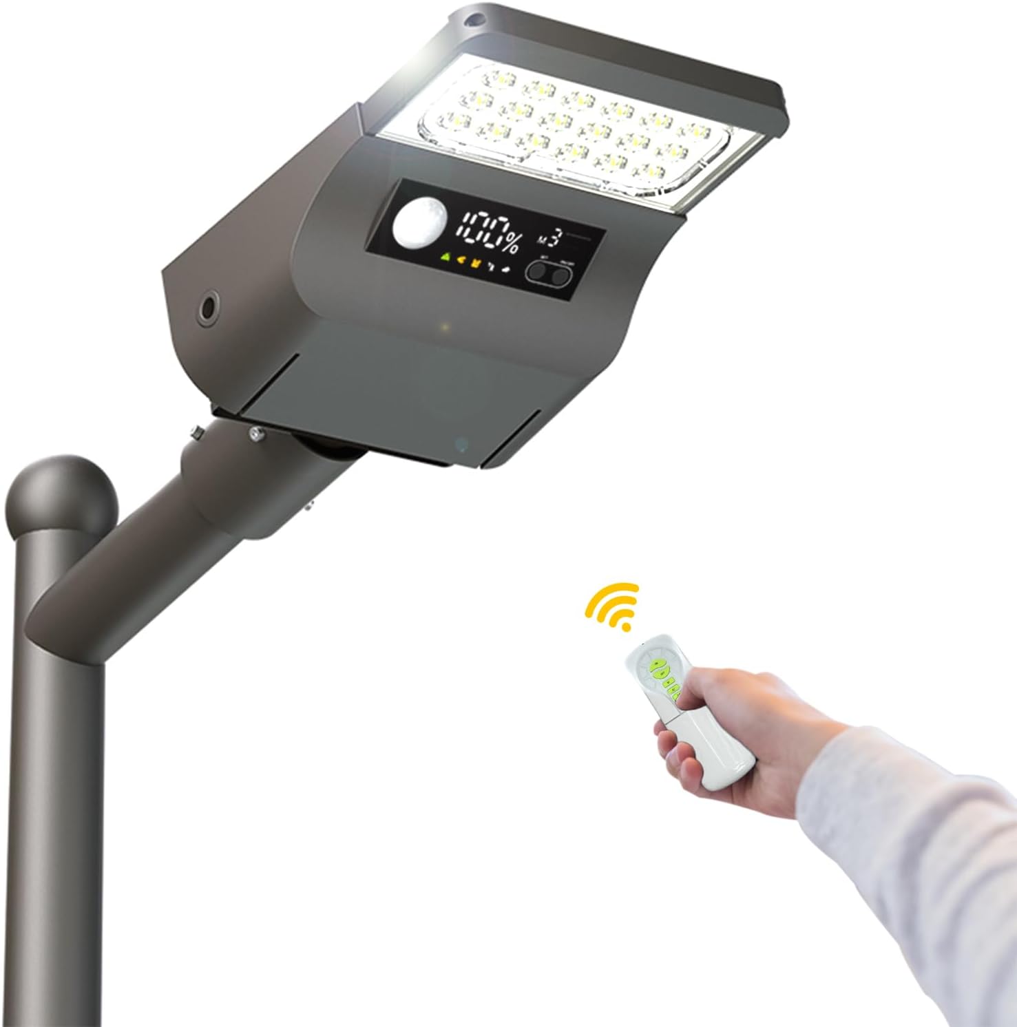 Solar Parking Lot Light with Rain Sensor, Dimmable Solar Street Light Outdoor Dusk to Dawn, IP65, Motion Sensor, 3000K 5700K Solars Flood Lights for Garage, Yard, Driveway (No Pole) Solar Parking Lot Light with Rain Sensor, Dimmable Solar Street Light Outdoor Dusk to Dawn, IP65, Motion Sensor, 3000K 5700K Solars Flood Lights for Garage, Yard, Driveway (No Pole)