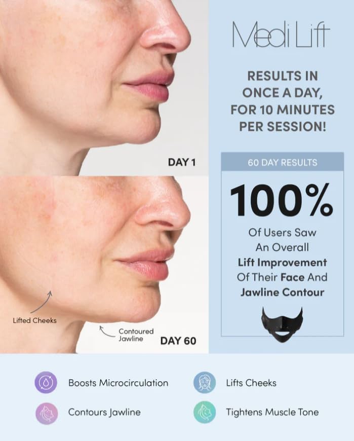 Essential Mask - Medi Lift EMS Facial Toning Device, FDA Cleared, Hands-Free Skin Device - Image 4