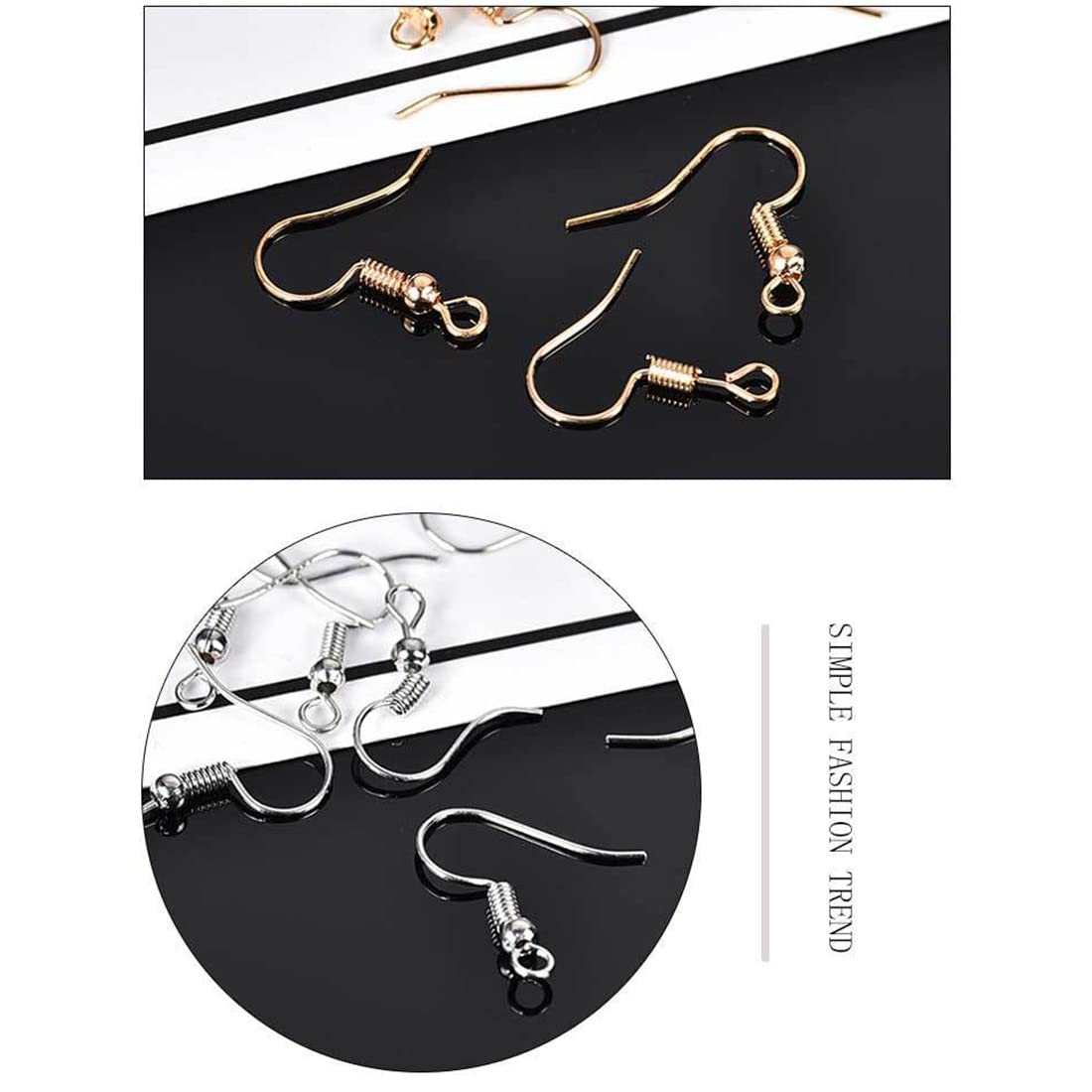 TOAOB 300 Pezzi Ganci Per Orecchini Argento 925 Placcato Monachelle Per - Foto 3