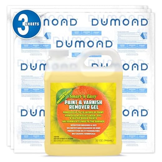 Smart ‘n Easy Citrus Paint Remover Discount Bundle - Includes Smart 'n Easy Citrus Paint & Varnish Remover Gel (32oz), Dumond Laminated Paper (3 Sheets) - Strips Up to 15+ Layers of Paints/Coatings