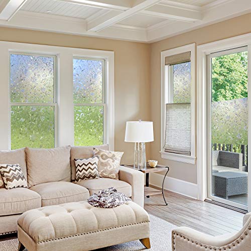 Image of CottonColors Window Privacy Film 35 inchx118 inch, 3D Rainbow Window Film
