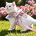 Vestamore Kitten Vest Harness and Leash Set with Bowknot, Cat Harness for Puppies and Small Dogs, Comfortable & Safe