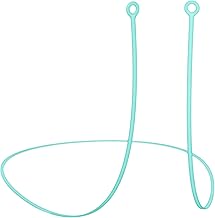 Pack of 2 Ear Plugs Connection Cable Silicone Anti-Lost Ear Hook Silicone Band Sport Ear Plugs Safety Cord Lanyard for Removable Tips No Earplugs (Green)