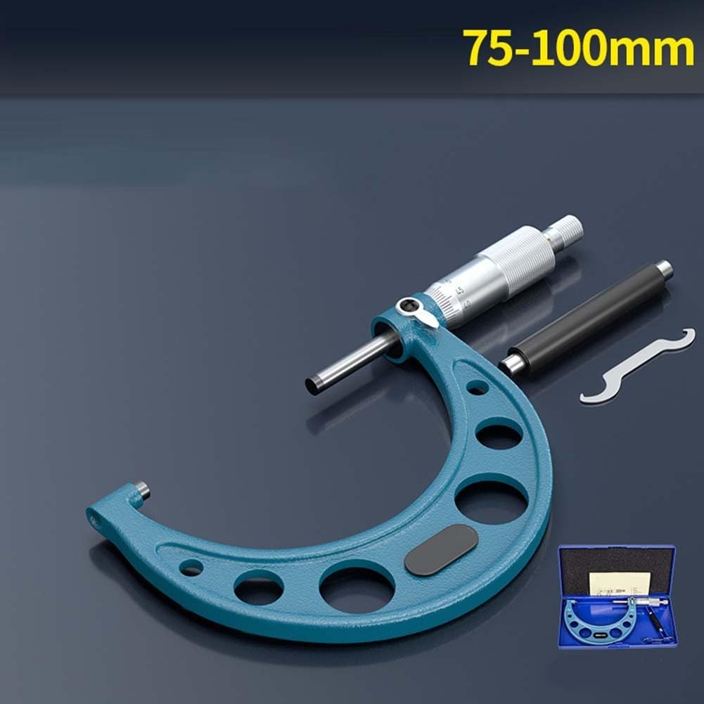 Micromètre mécanique - Outil de mesure 0 à 25 mm - Micromètre extérieur pour les applications de contrôle de qualité d'usinage (75-100 mm)