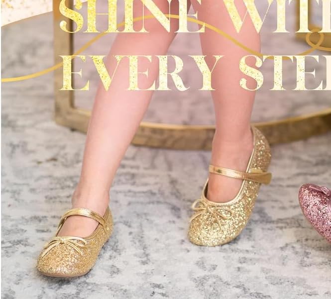 Felix & Flora Toddler Flower Girl Dress Shoes - Girl Ballet Flats Party School Shoes Wedding - Image 3