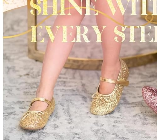 image for Felix & Flora Girls' Ballerina Flat Mary Jane Dress Shoes (Little/Todd