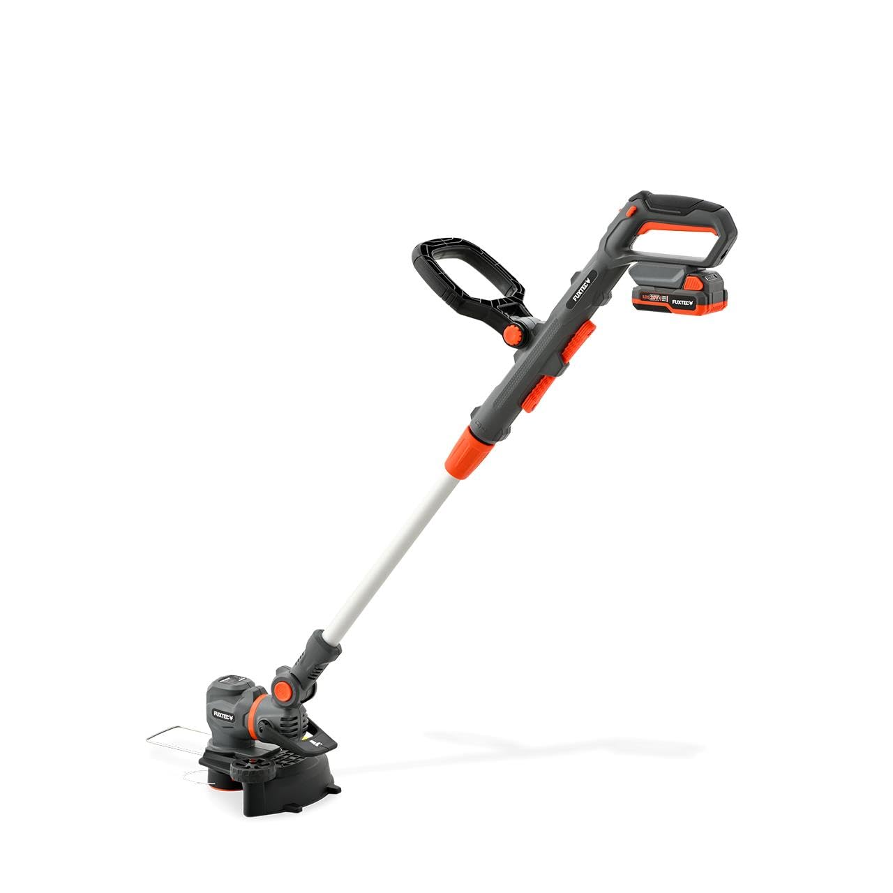 FUXTEC Coupe-Bordures sans Fil 20V FX-E1RT20PROSET avec Batterie 2 Ah et Chargeur • Débroussailleuse électrique • Largeur de Coupe 28 cm • Manche télescopique • 2 Vitesses • Tête pivotante 90°
