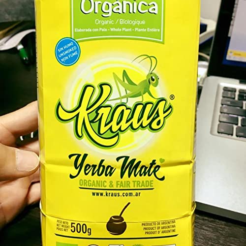 Yerba Mate Tee Kraus Organica 0.5 kg Mate Tee aus Argentinien | Detox und Energie Getränk