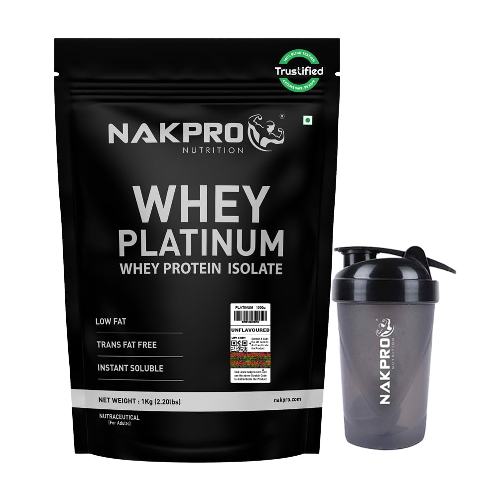 NAKPRO NUTRITION Platinum Whey Protein Isolate | 1kg Chocolate, Jar | 28g Protein| Trustified Certified — Amazon image 11