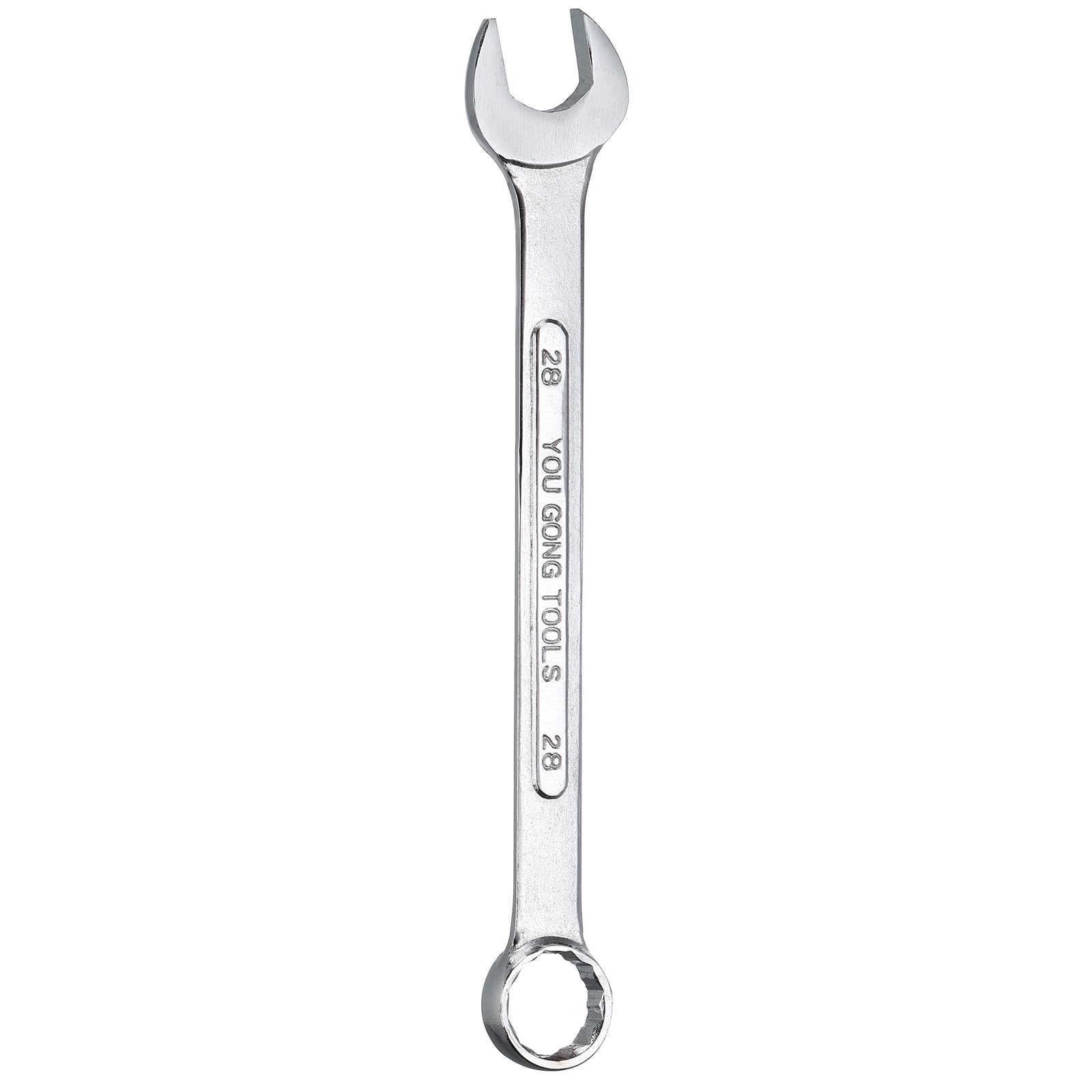 sourcing map Metric Combination Wrench 28mm Open End & 15-Degree Offset 12-Point Box End Double Ended Wrenches Spanners Tools for Household Automotive Machinery DIY Repair