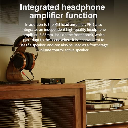 image for S.M.S.L PH-1 MM Phono Preamp,46dB Gain/Low Distortion,CNC-Made, Headph