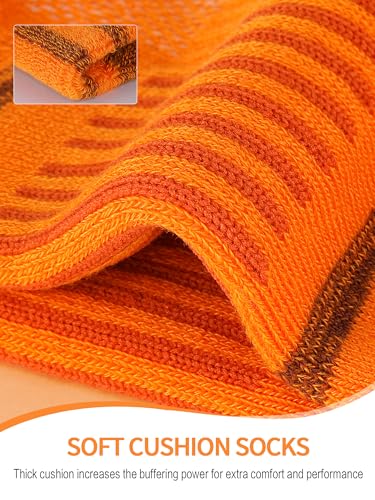 Image of Airacker Athletic Quarter Socks with Cushion Running Ankle Socks for Men Women 6 Pairs