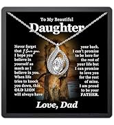 To My Daughter Necklace from Dad, Gift for Daughter Birthday, Mothers Day, Christmas, Valentines Day