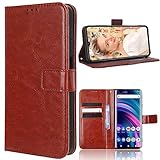 BAILI Lederhülle für Asus Zenfone 10/Zenfone 9 Hülle, Tasche Cover Etui Handyhülle für Asus Zenfone 10/Zenfone 9, Brown