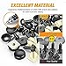 GOOACC License Plate Screw Kit for Fastening Front and Back License Plates on Cars, Suvs, and Trucks Black Zinc Plated Rust-Proof and Anti-Rattle License Plate Bolts (Set of 8)