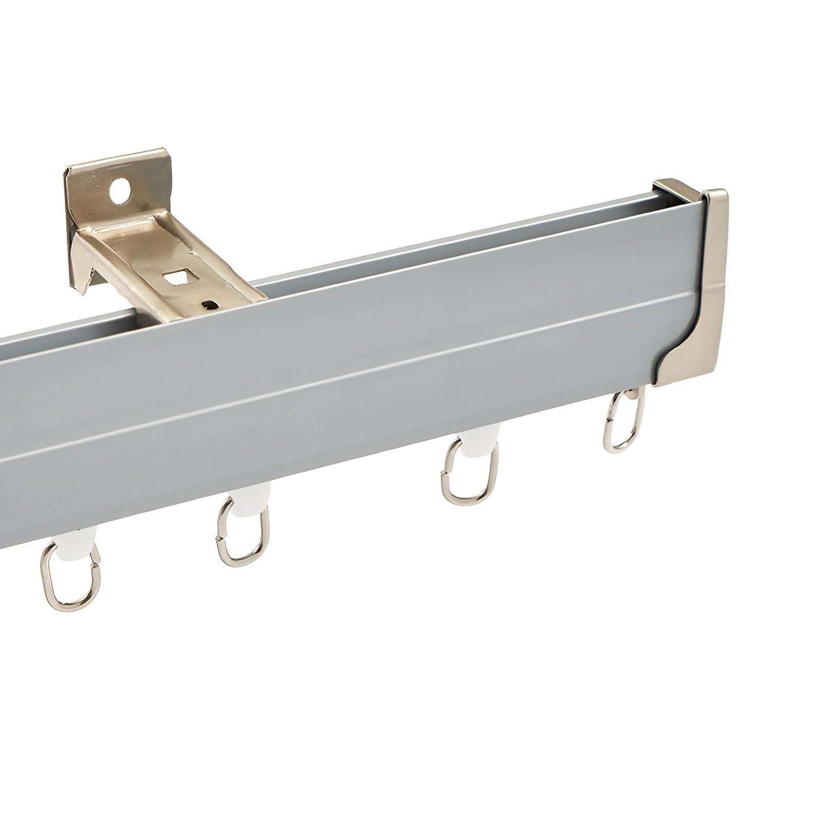 Rail de séparation de pièce flexible gris de 4,2 m pour fixation plafond ou mur Curt K