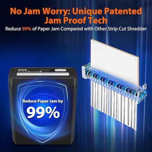 Image of vidateco 5 Sheet Strip Cut Paper Shredder for Home