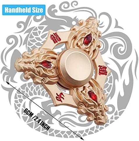 Dragon Fidget Spinner Toy for Kids Adults, Metal Desk Office Decor Toy, Cool EDC Gadgets for Stress Relief, Christmas Stocking Stuffer, Birthday Party Favor Gifts for Classroom Car Travel 3PCS