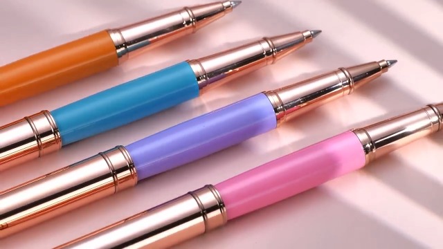 Luxury Rollerball Pen, With 8Mm Brilliant Diamond,Vibrant Pink Pen