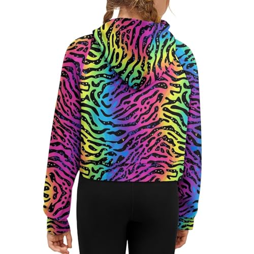 Uourmeti Half Zip Sweatshirts for Teen Girls Long Sleeve Cropped Hoodies Fall Pullover Tops2