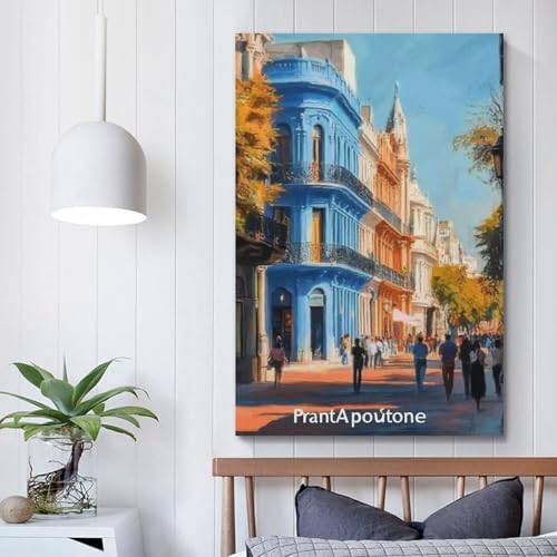 Poster Buenos Aires toile vintage grand format chambre - 5