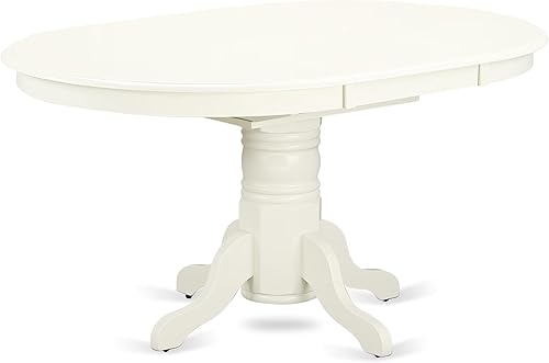 Miniatura 3 de East West Furniture AVIP7-LWH-C Juego de comedor de 7 piezas incluye una mesa de cocina ovalada con hoja de mariposa y seis sillas de comedor de