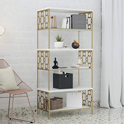 Cosmoliving By Cosmopolitan Ella 5 Shelf, White Bookcase #TOP16