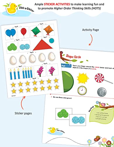 Image of Woodsnipe Tiny Blossoms - Maths A | Number Book for Nursery | Ages 2-4 years | Learn Number 1 To 20 Tracing, Shapes, Colours, Puzzles | Stickers | Activity Worksheets | In line with NEP 2020