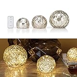 deko silberhochzeit girlande selber machen Jede Kugel leuchtet durch eine eingebaute Lichterkette, an der sich 35 warmweiße LED's befinden.