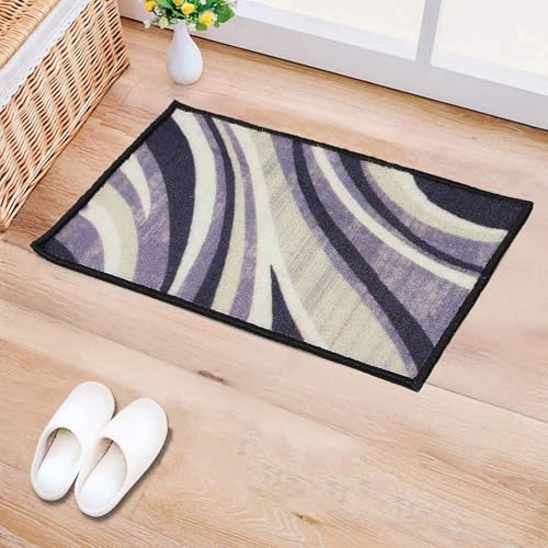 Image of HUES & SHADES Coir Door Mat for Outdoor Entrance - [37 x 57 cm] | Natural Coconut Fiber Brush Mat for Shoes Cleaning, Heavy Duty Non-Slip Doormat for Front Porch, Patio, Entryway (Mystic Waves)