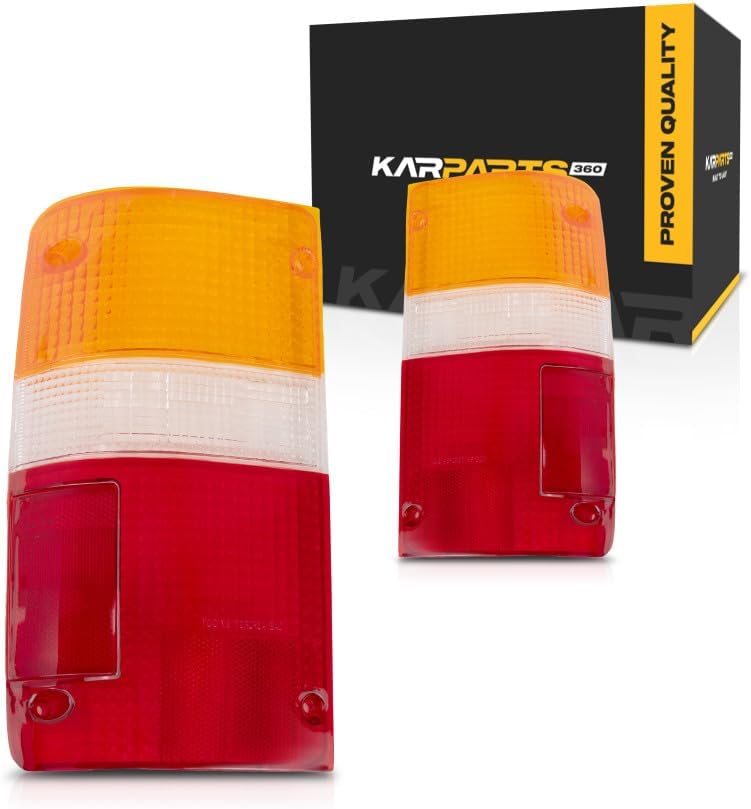 Compatible With Toyota Pickup 2/4WD 1989-1995 Tail Light Lens Pair Driver and Passenger Side TO2808101, TO2809101 | 81561-89166